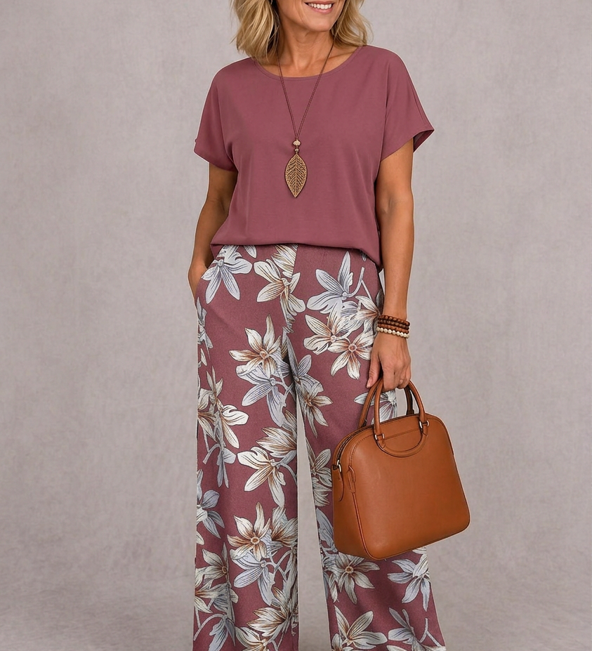 Rosie | Set floreale elegante a due pezzi