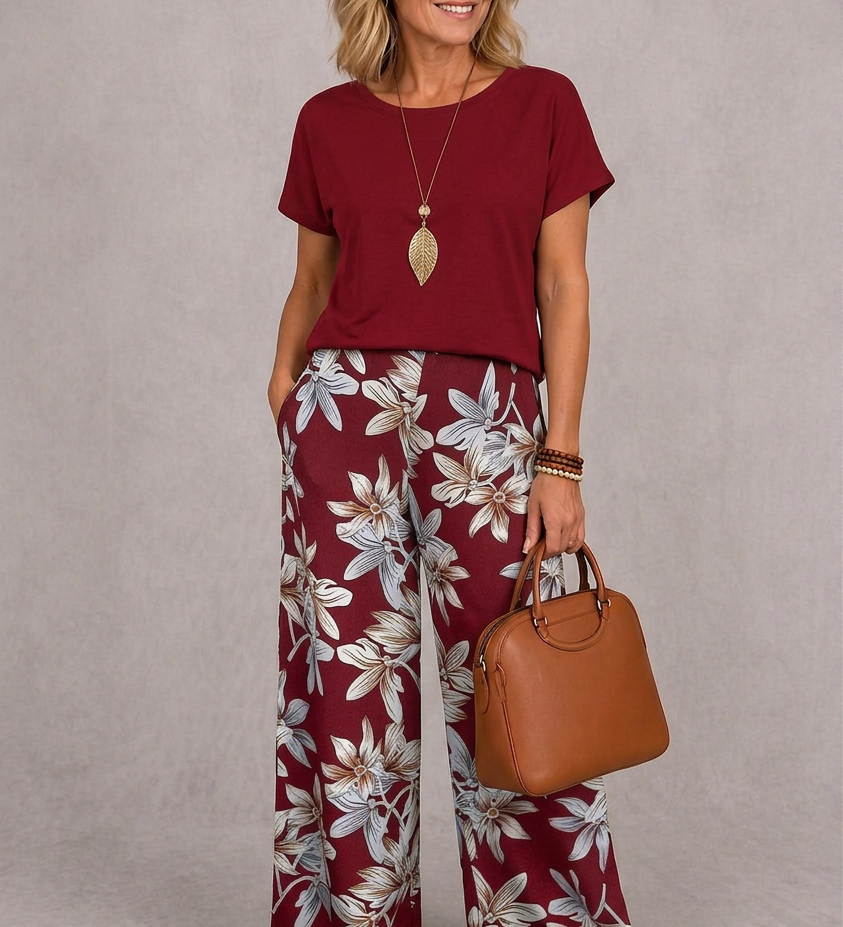 Rosie | Set floreale elegante a due pezzi