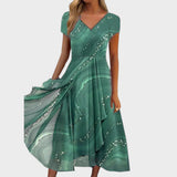 Lucija™ – Elegante abito midi con scollatura a V
