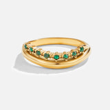 Mary - Anello Multistrato Verde Smeraldo