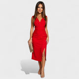 Lea - Vestito midi con spacco