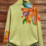 Ophelia | Cardigan con chiusura in lycra tropicale