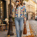 Clementine | Cardigan con chiusura da giardino botanico