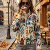 Clementine | Cardigan con chiusura da giardino botanico